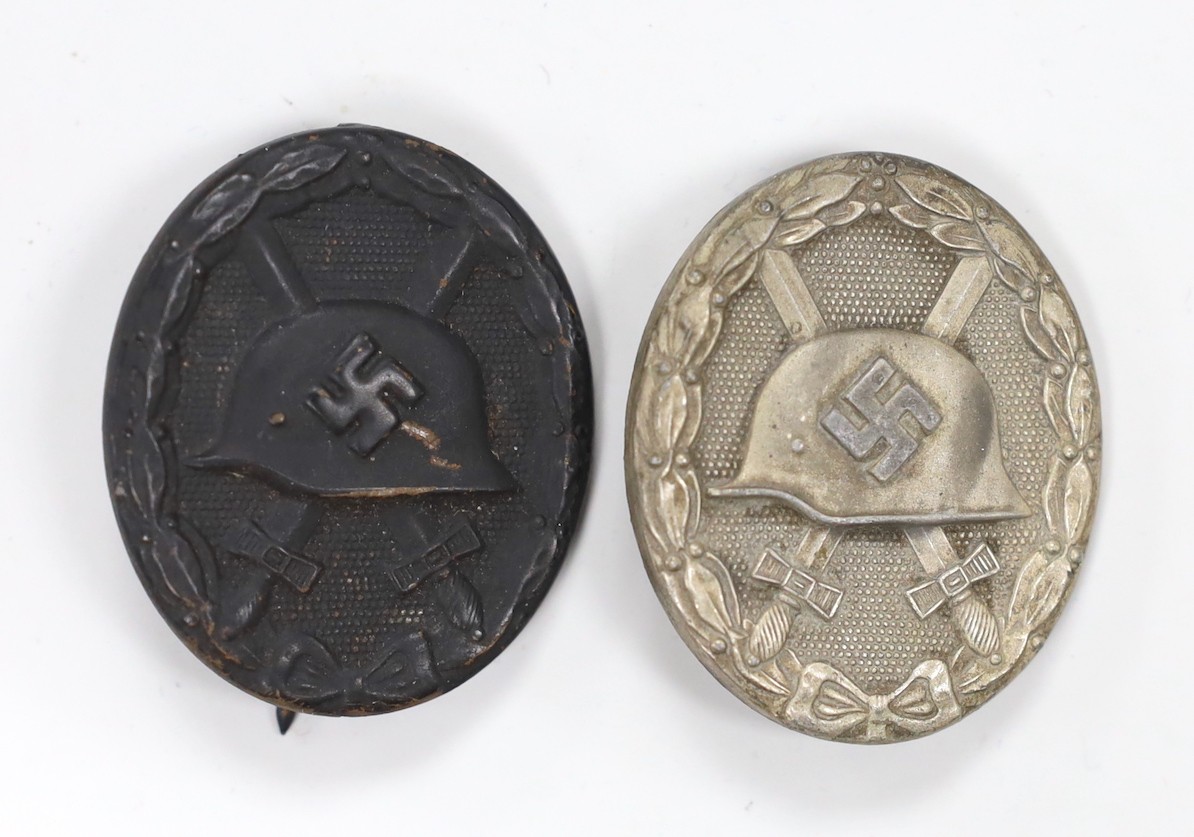 German Third Reich - two wound badges, original pins